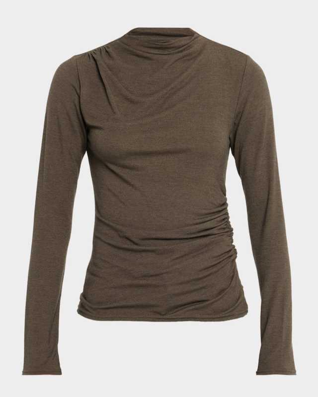 Joelle Draped Mesh Top